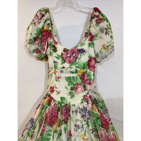 VTG Cachet Bari Protas Small Prom Dress Cupcake Full Southern Belle 80s does 50s - Picture 2 of 12